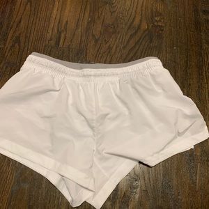 Nike White Running Shorts